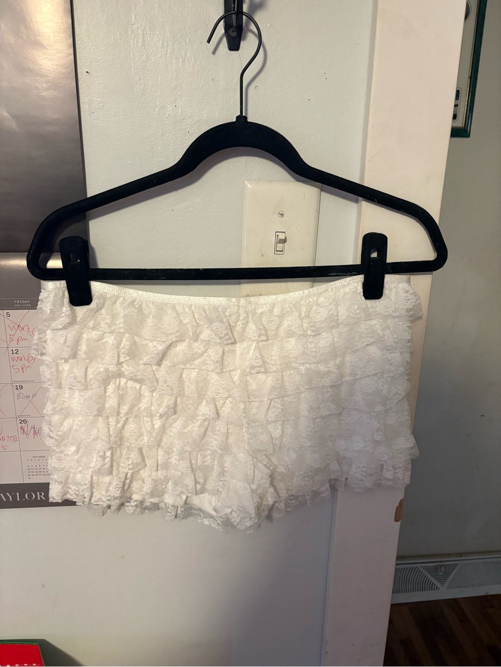 Windsor White Ruffle Lace Shorts